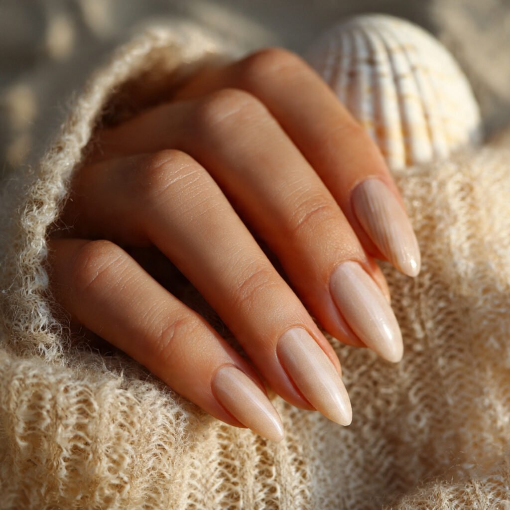 Coconut Girl Almond Nail Ideas