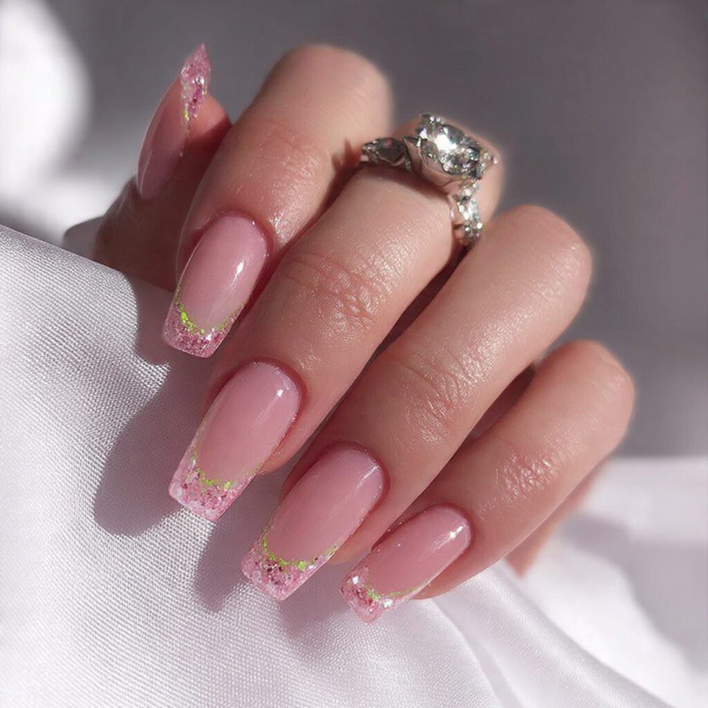 Glitter Glue Inspired Nails Ideas