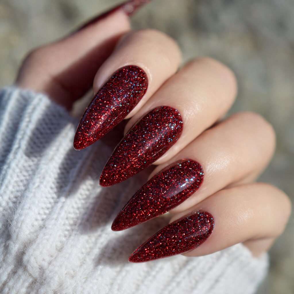 Ruby red glitter ideas