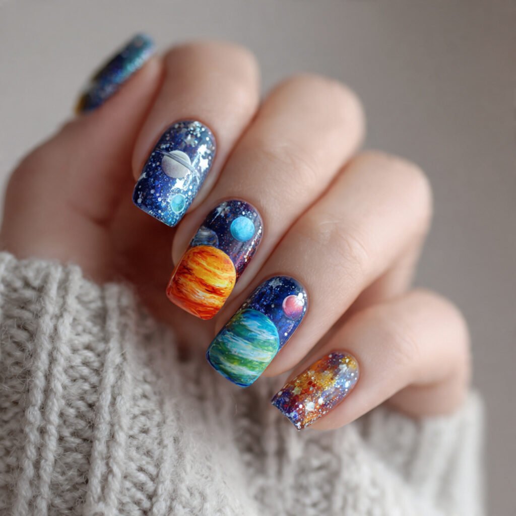 Solar System Planet Nails Ideas