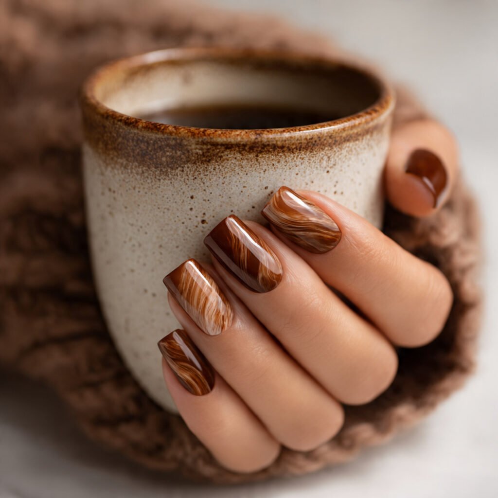 Mocha and Caramel Swirl