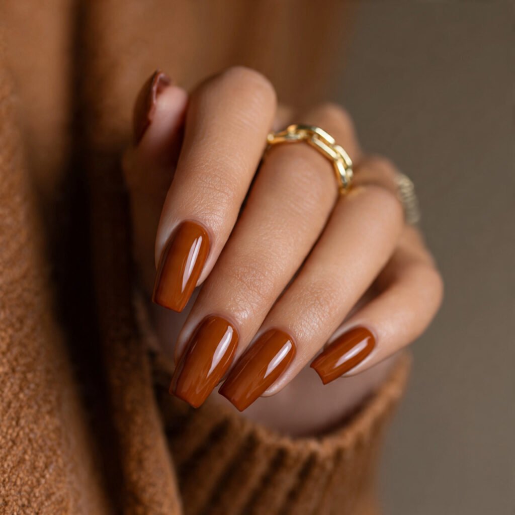 Caramel Drizzle Nail Ideas