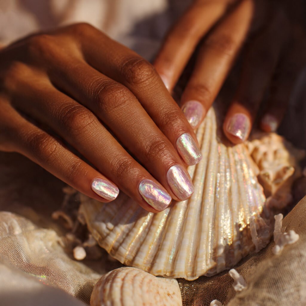 29 Stunning Nails Summer 2026 Ideas for Every Style and Mood 18 Seashell Pearl Nail Ideas