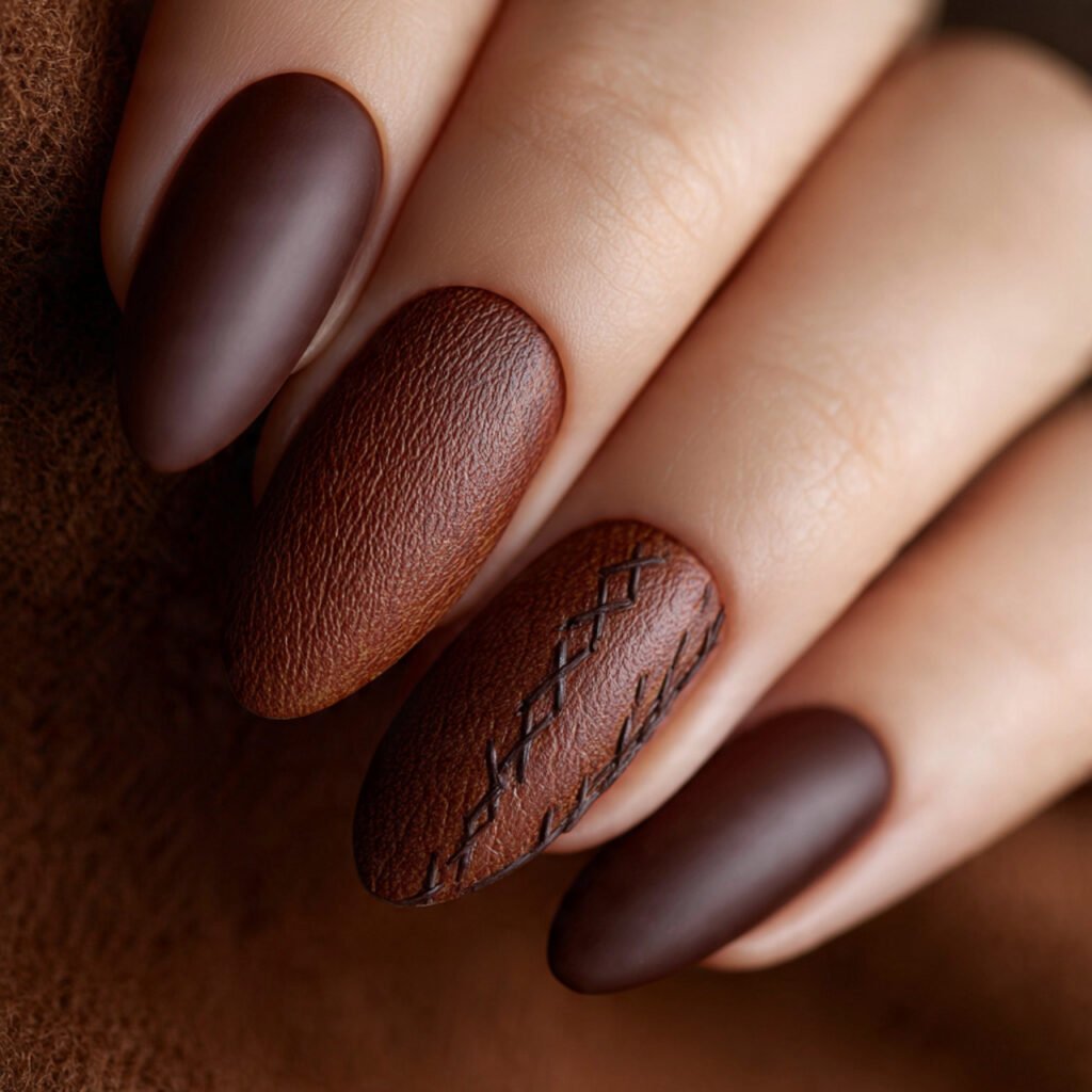 18 leather look nail ideas a close up photograph o