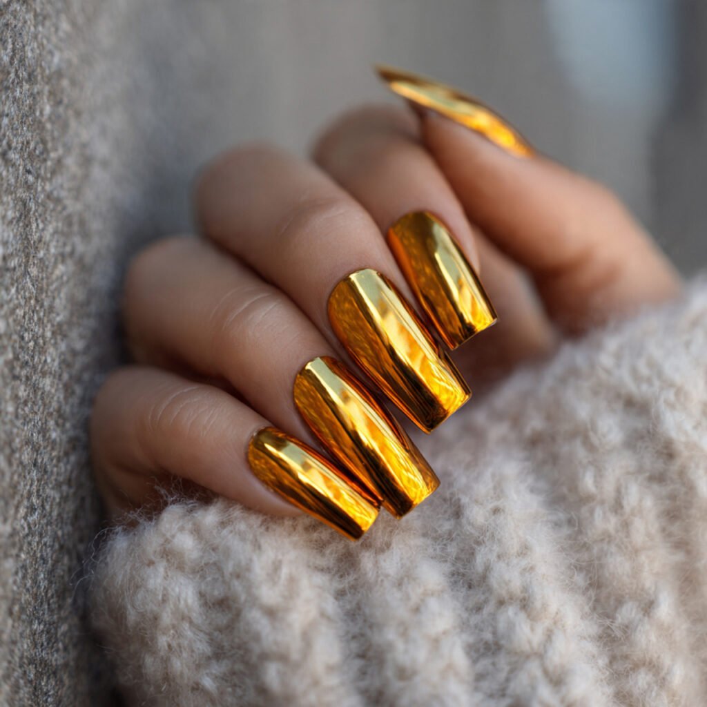 Leo Chrome Nail Ideas
