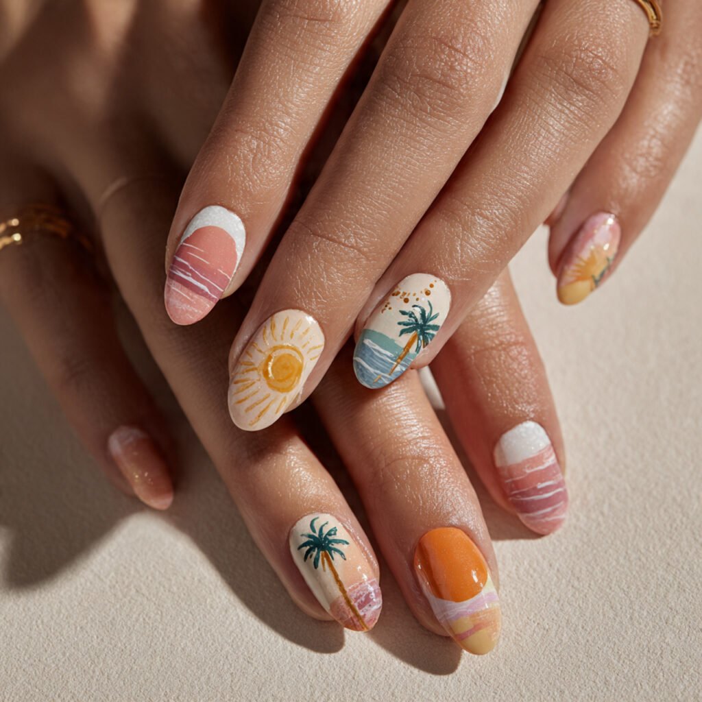 25 Gorgeous End of Summer Nail Ideas You Will Absolutely Love 19 Last Vacation Nail Ideas