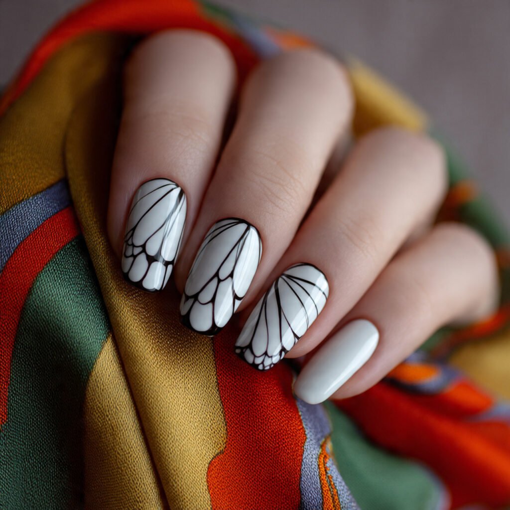 Whimsical Butterfly Wing Outline