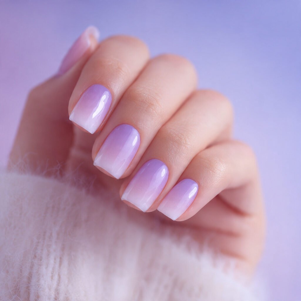 Discover 22 Creative Wow Nail Ideas for Your Next Look 16 Soft Lavender Ombre