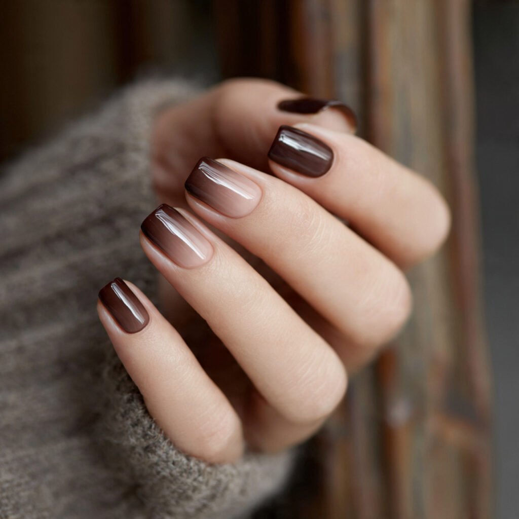 Chocolate Brown and Tan Gradient