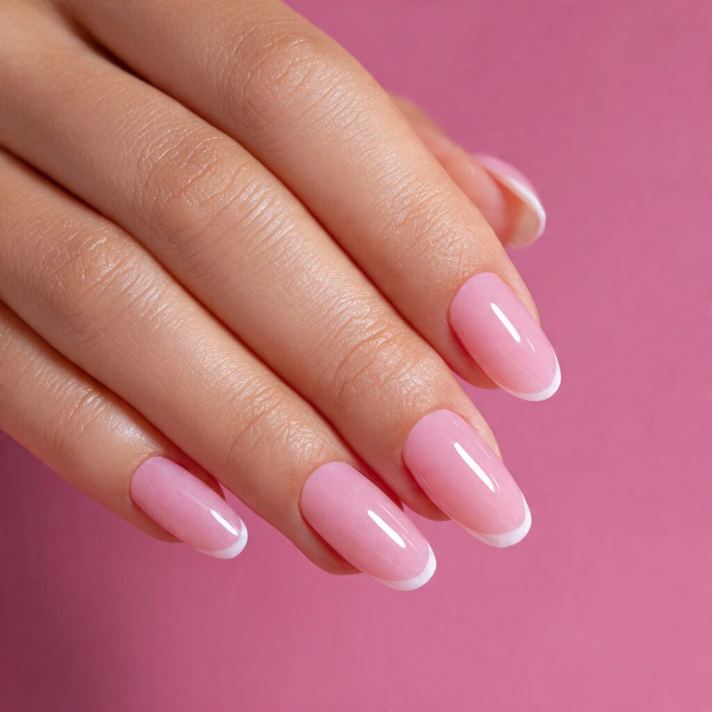 Pink French Tip Press On Nails