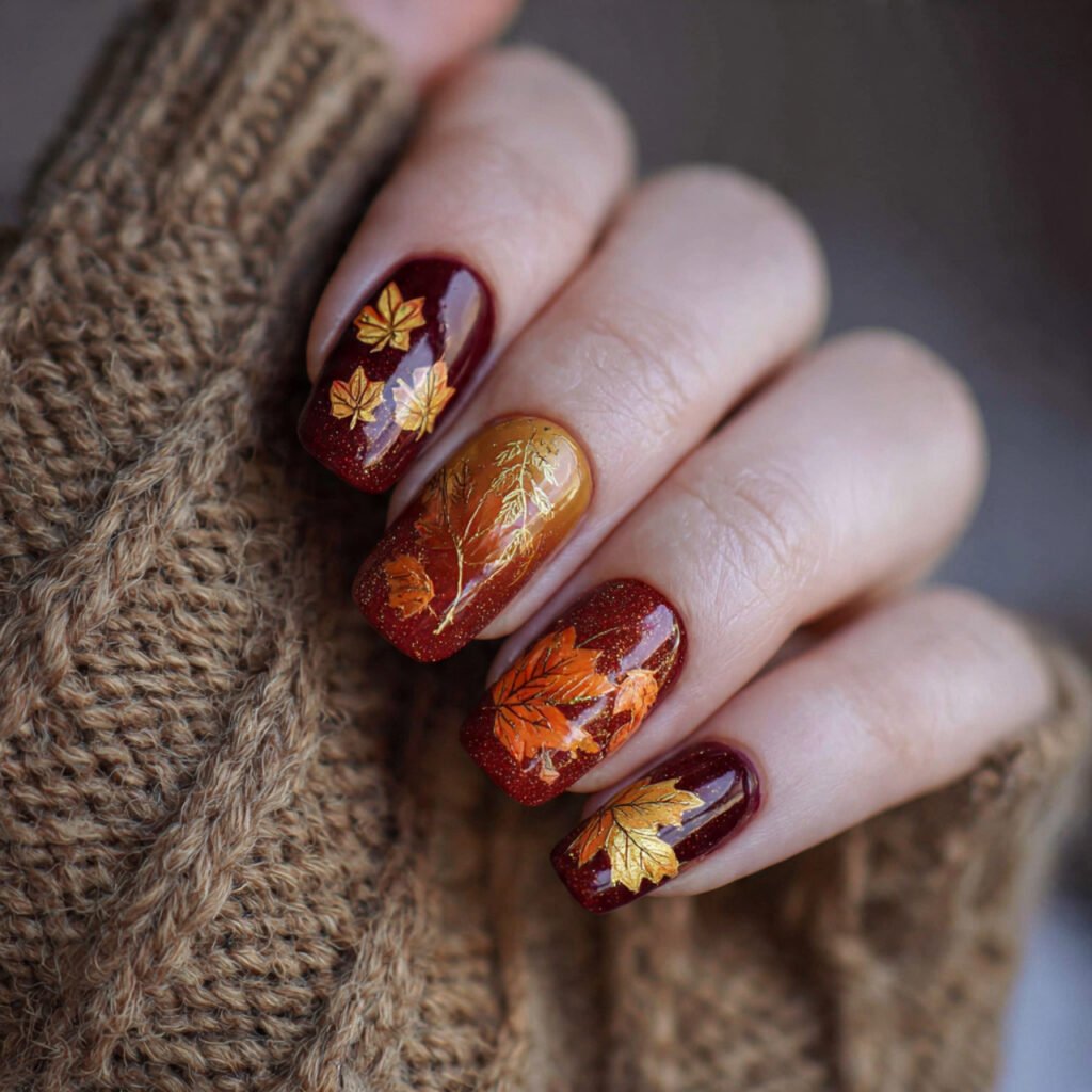 Autumn Leaf Nail Ideas