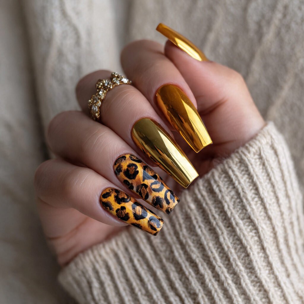 Leo Coffin Nail Ideas