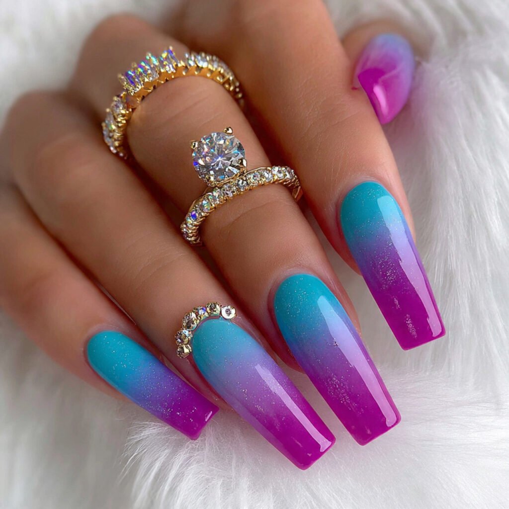 Ombre Locker Color Nails Ideas
