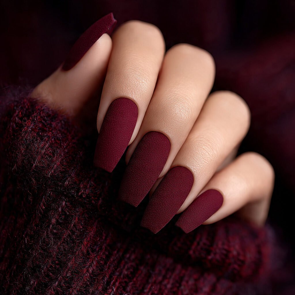 29 Stunning Nails Summer 2026 Ideas for Every Style and Mood 22 Velvet Matte Nail Ideas