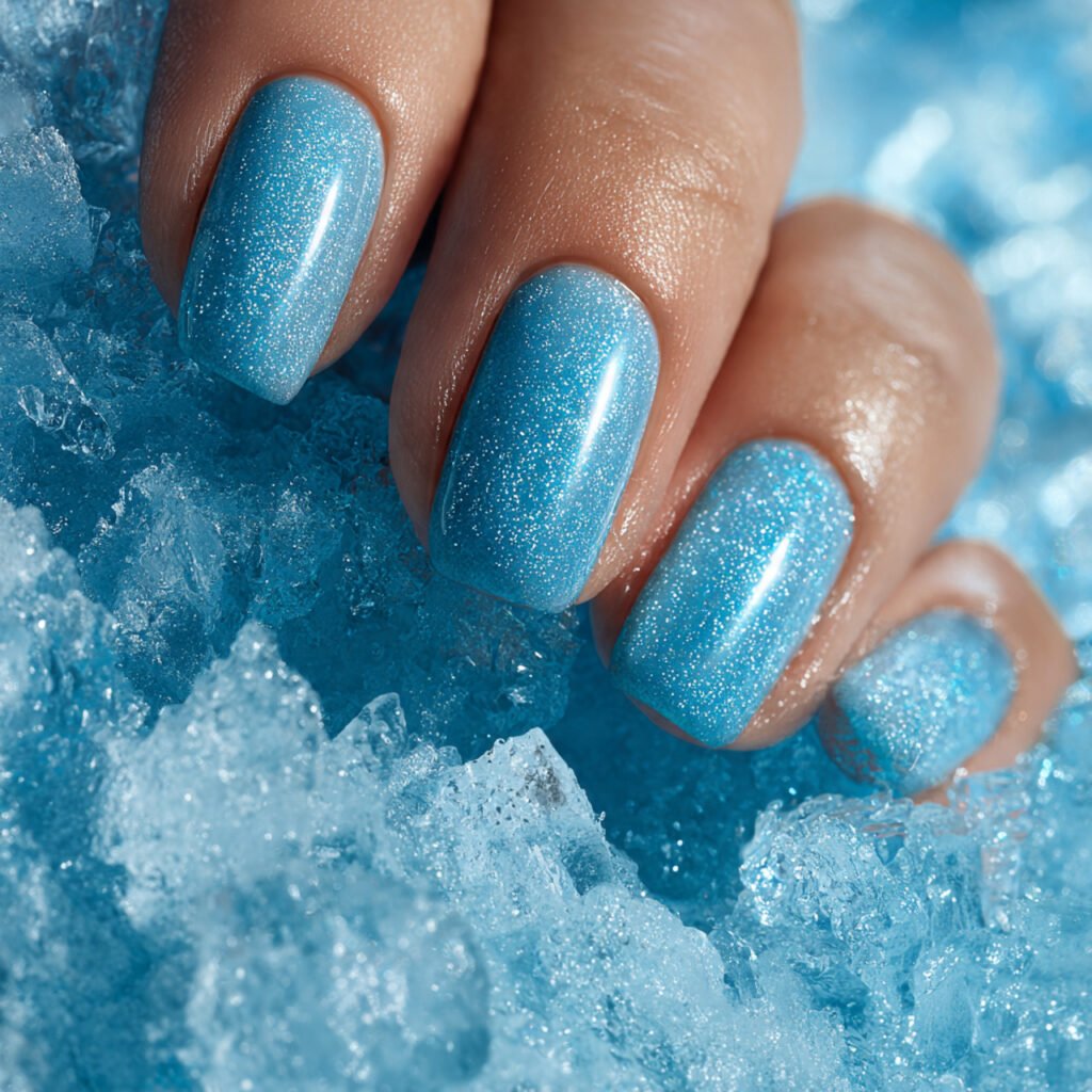 Discover 22 Creative Wow Nail Ideas for Your Next Look 17 Arctic Blue Frost