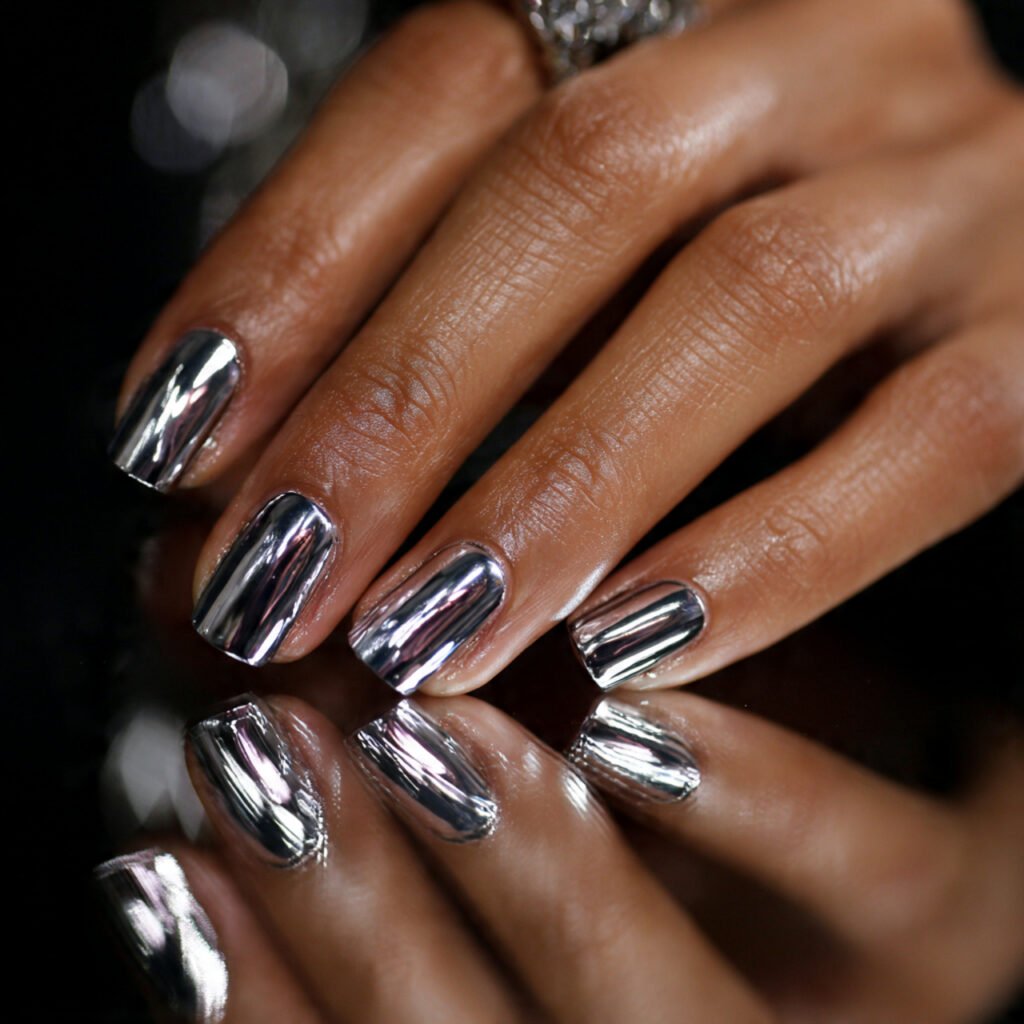 29 Stunning Nails Summer 2026 Ideas for Every Style and Mood 23 Mirrored Finish Nail Ideas