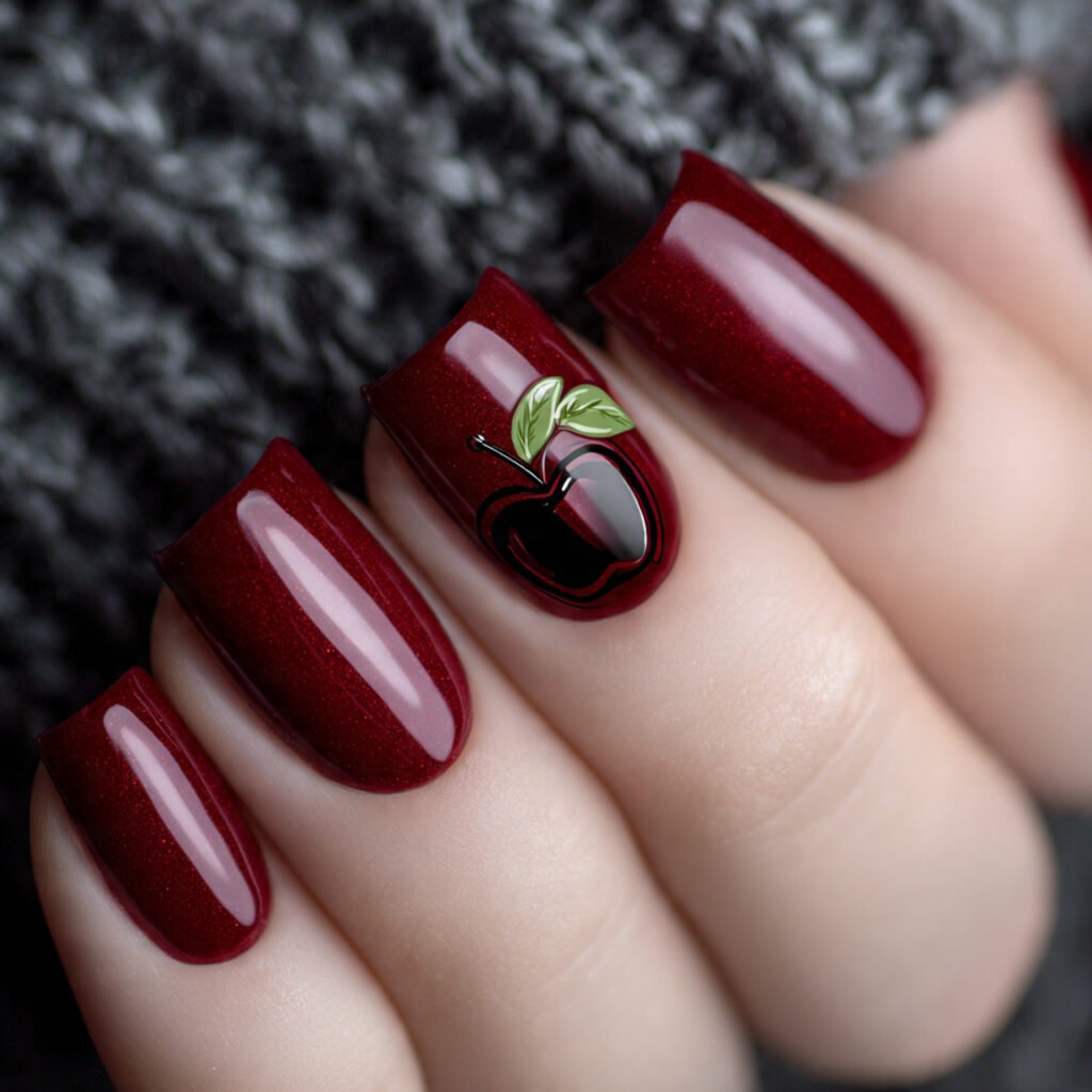 30 Best Halloween Nail Ideas for Every Vibe and Skill Level 23 Poison Apple Nails