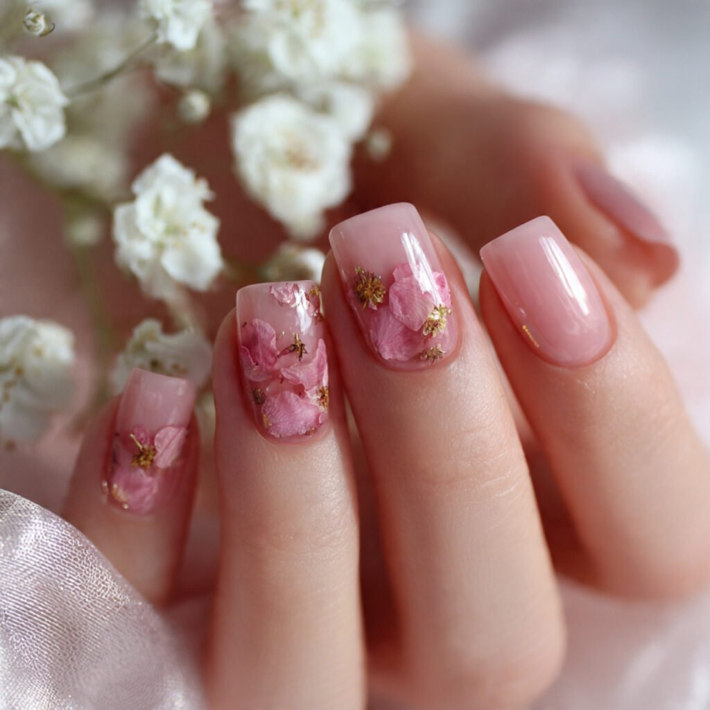 29 Stunning Nails Summer 2026 Ideas for Every Style and Mood 24 Floating Petal Nail Ideas