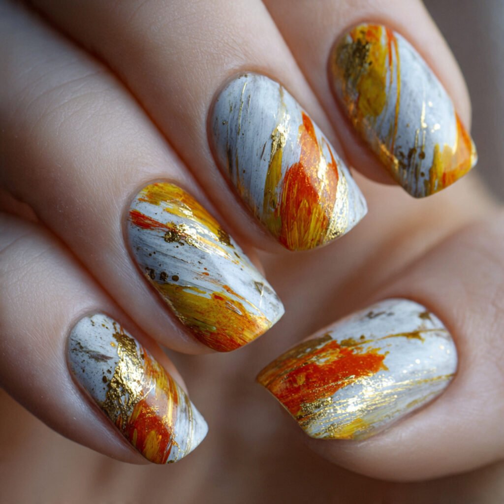 Leo Abstract Nail Art Ideas