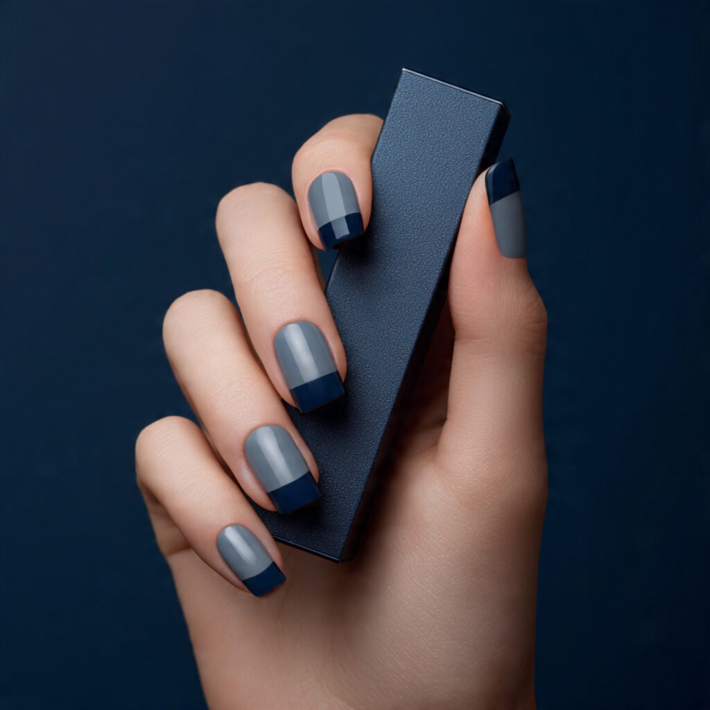 Navy Blue and Slate Grey Transition