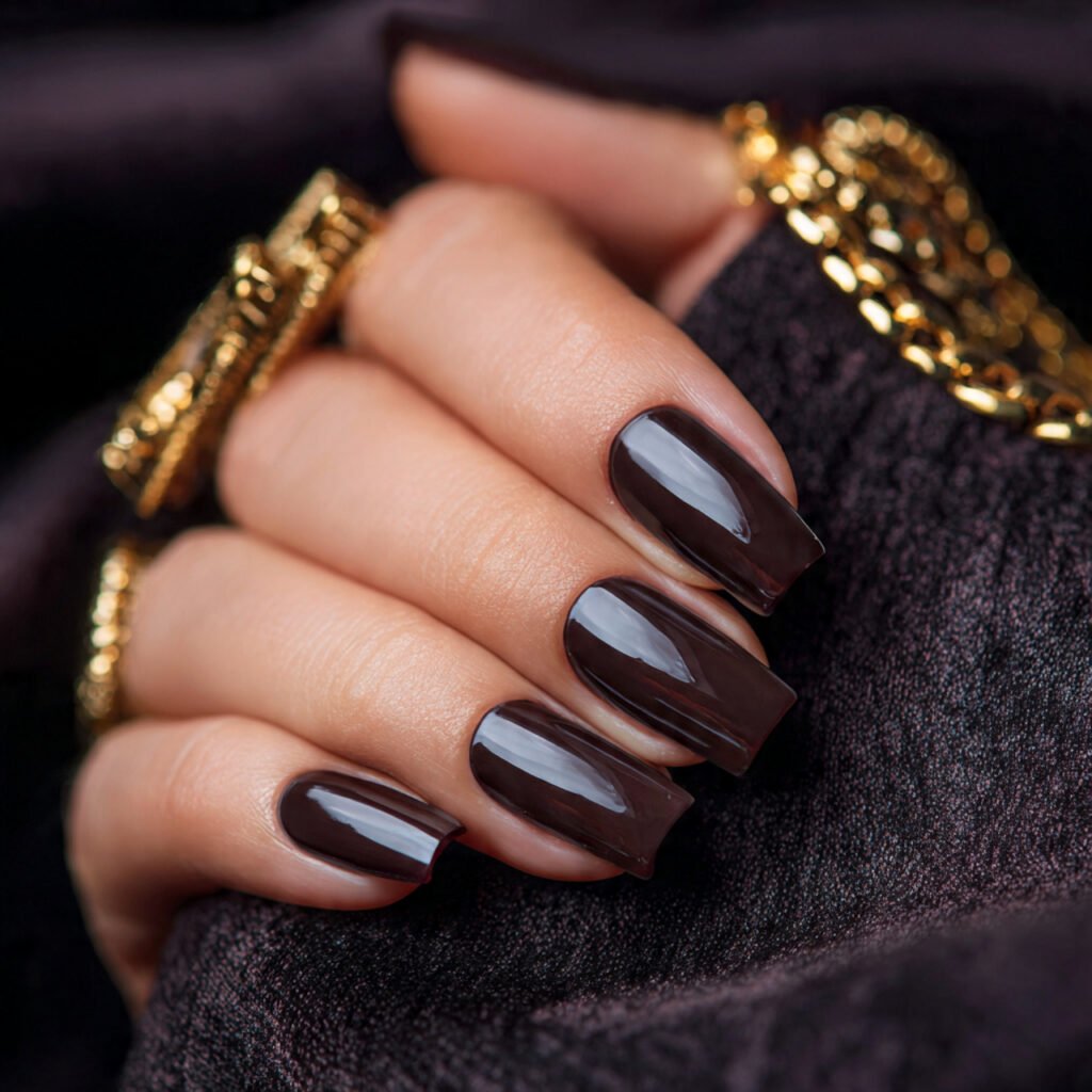 28 Stunning End of Summer Nail Color Ideas You Need to Try Now 23 Dark Espresso Nail Ideas