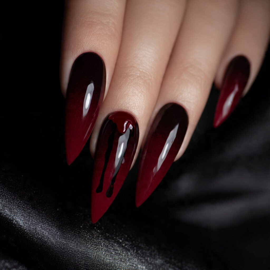 30 Best Halloween Nail Ideas for Every Vibe and Skill Level 25 Vampire Fang Nails