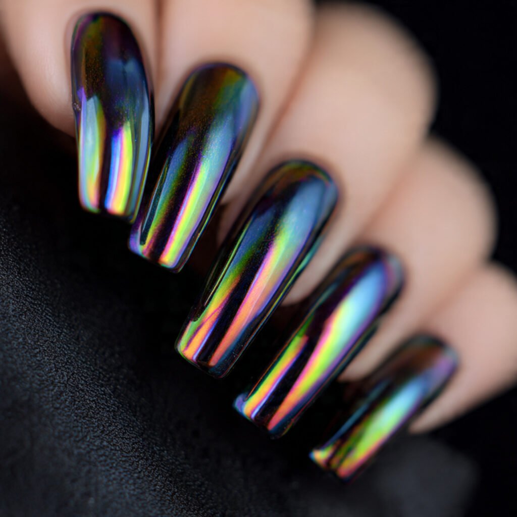 30 Best Halloween Nail Ideas for Every Vibe and Skill Level 26 Holographic Halloween Nails
