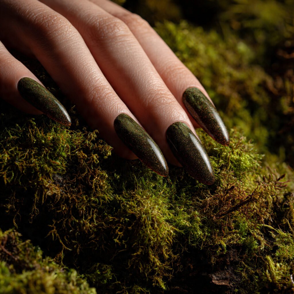 Mossy Earth Nail Ideas