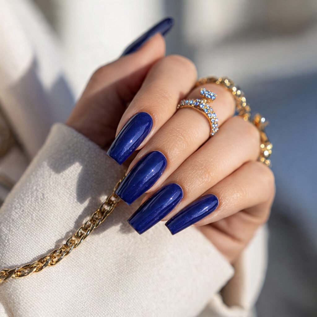 Sapphire Blue Nail Ideas