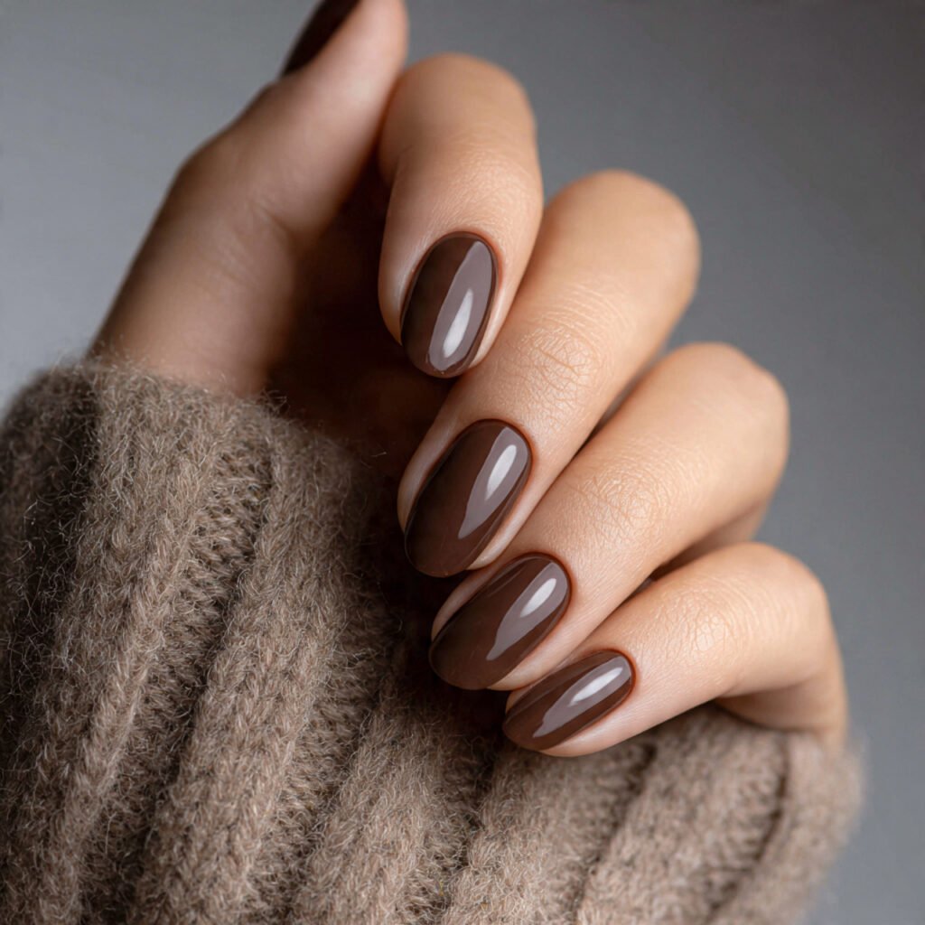 25 Best Brown Nail Ideas That Are Totally Trending Right Now 23 Truffle Brown Nail Ideas