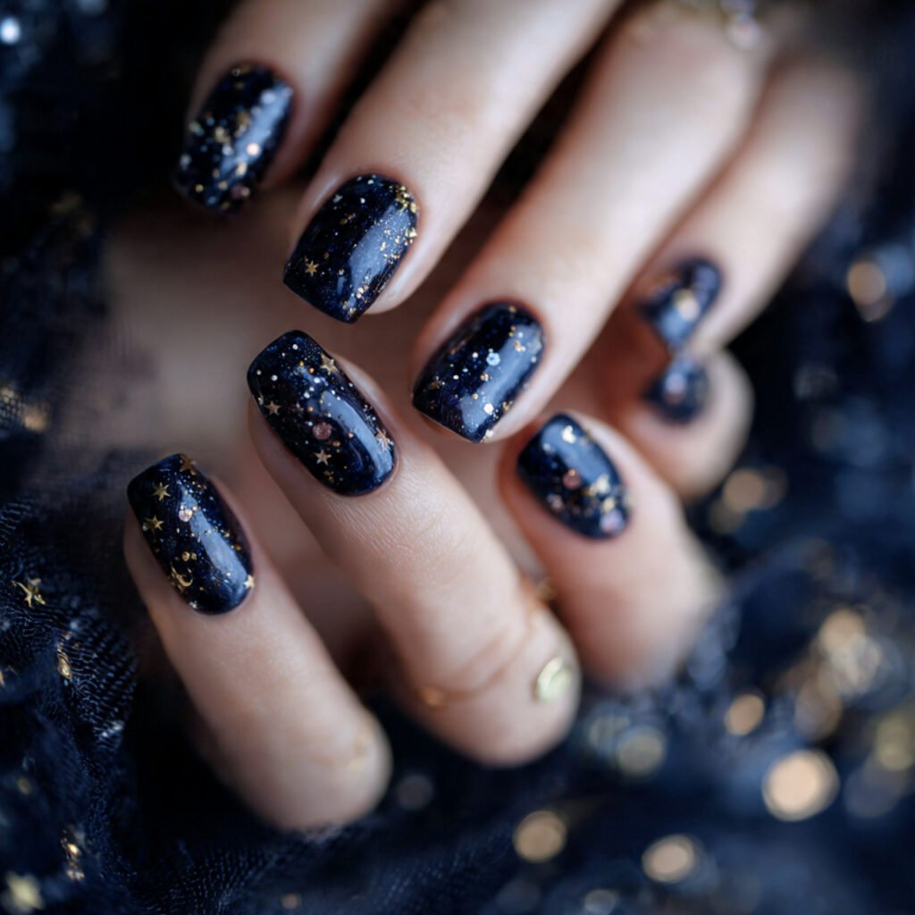 25 Gorgeous End of Summer Nail Ideas You Will Absolutely Love 25 Night Sky Late Summer Nail Ideas