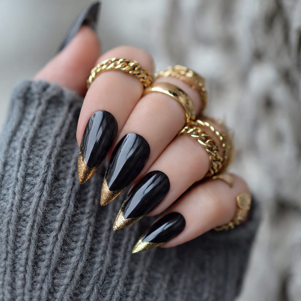 Edgy Black and Gold