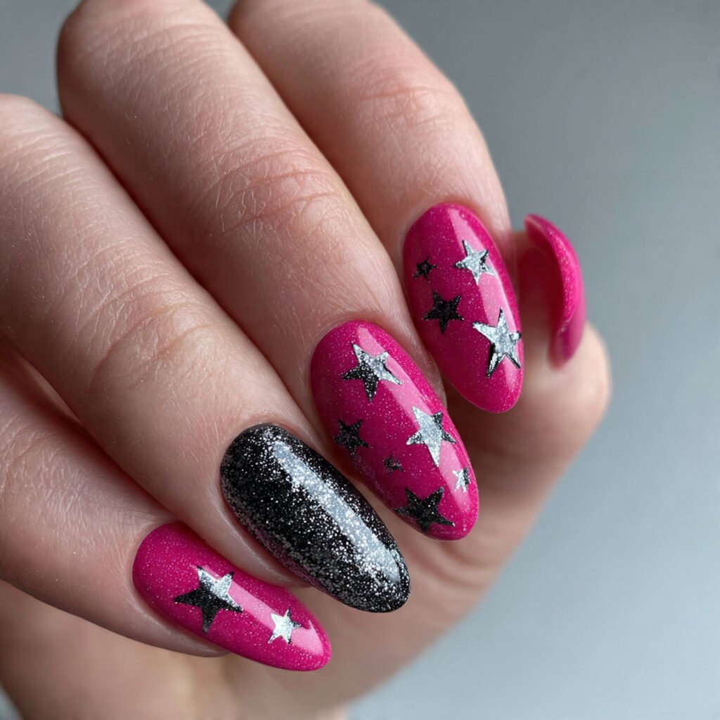 Star Student Accent Nails Ideas 