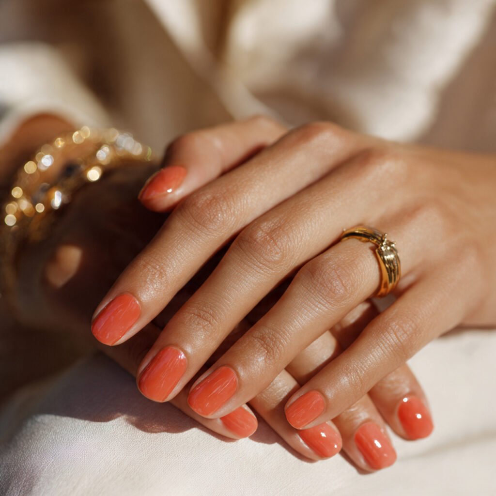 25 Gorgeous End of Summer Nail Ideas You Will Absolutely Love 3 Sun-Kissed Coral Nail Ideas