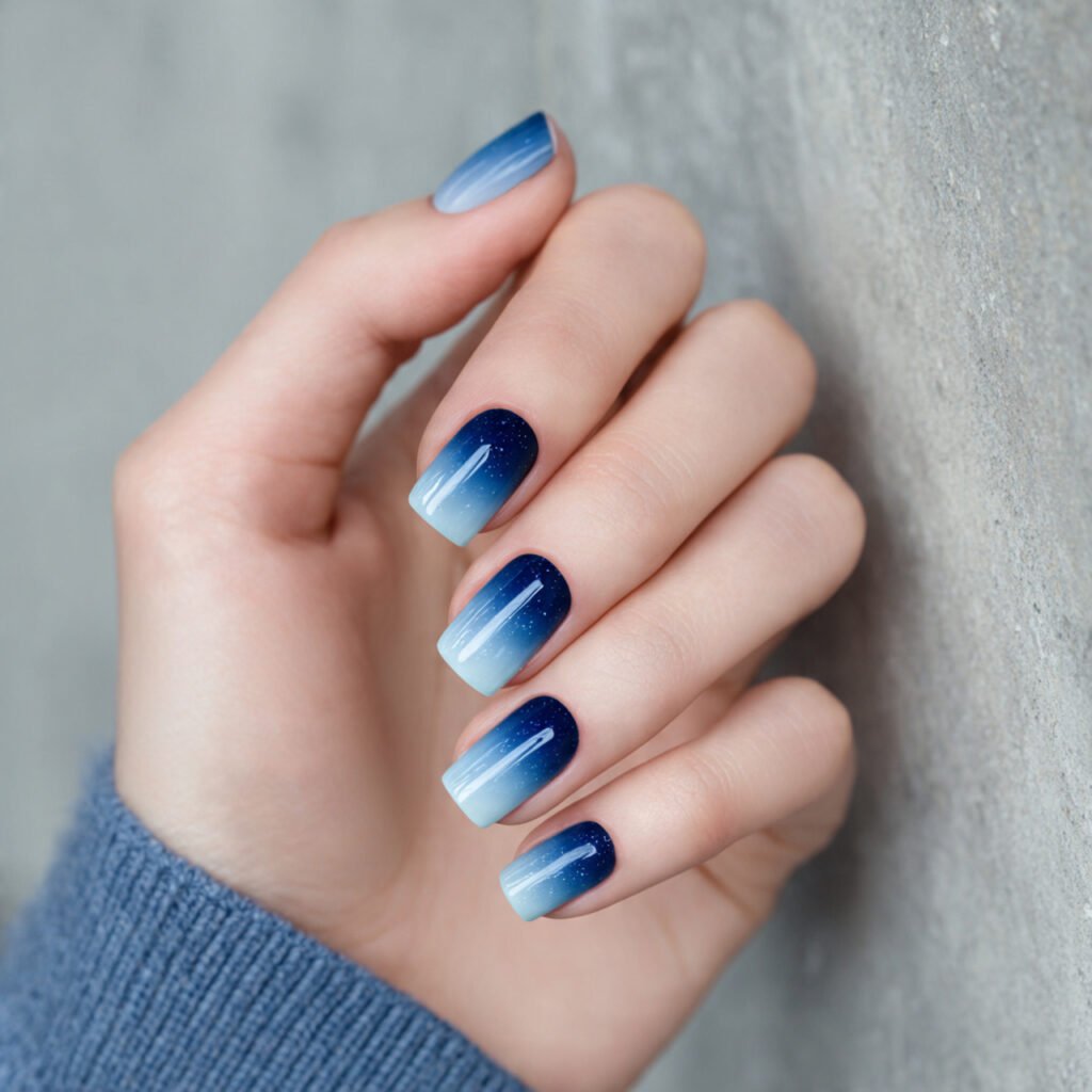 Midnight Blue to Sky Blue Fade