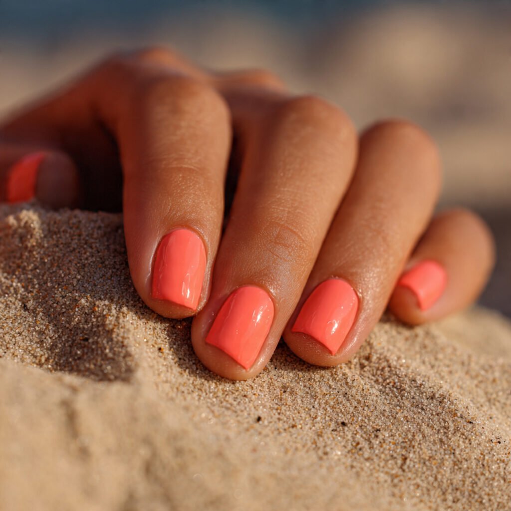 Coral Micro Nail Ideas