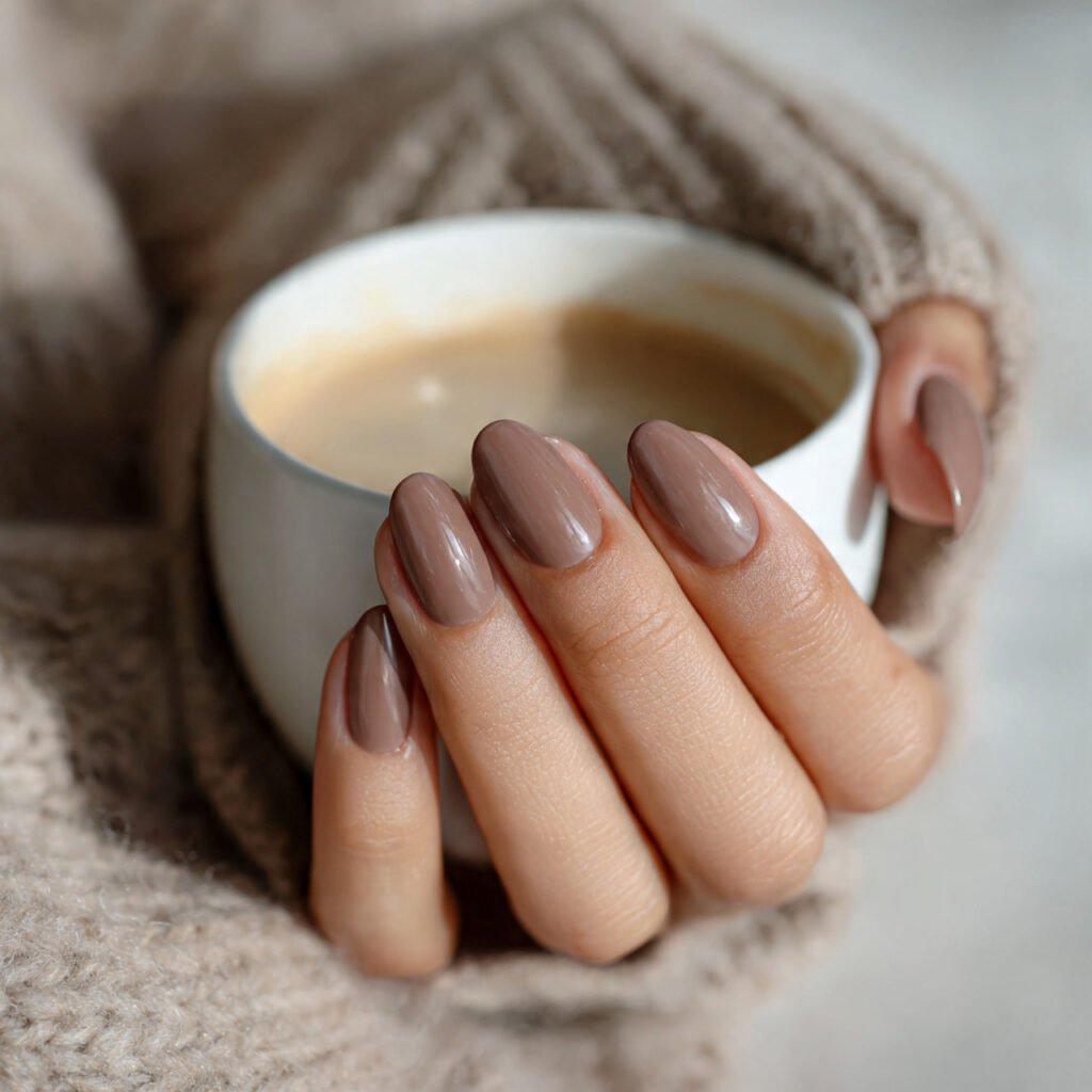 25 Best Brown Nail Ideas That Are Totally Trending Right Now 4 Mocha Latte Nail Ideas