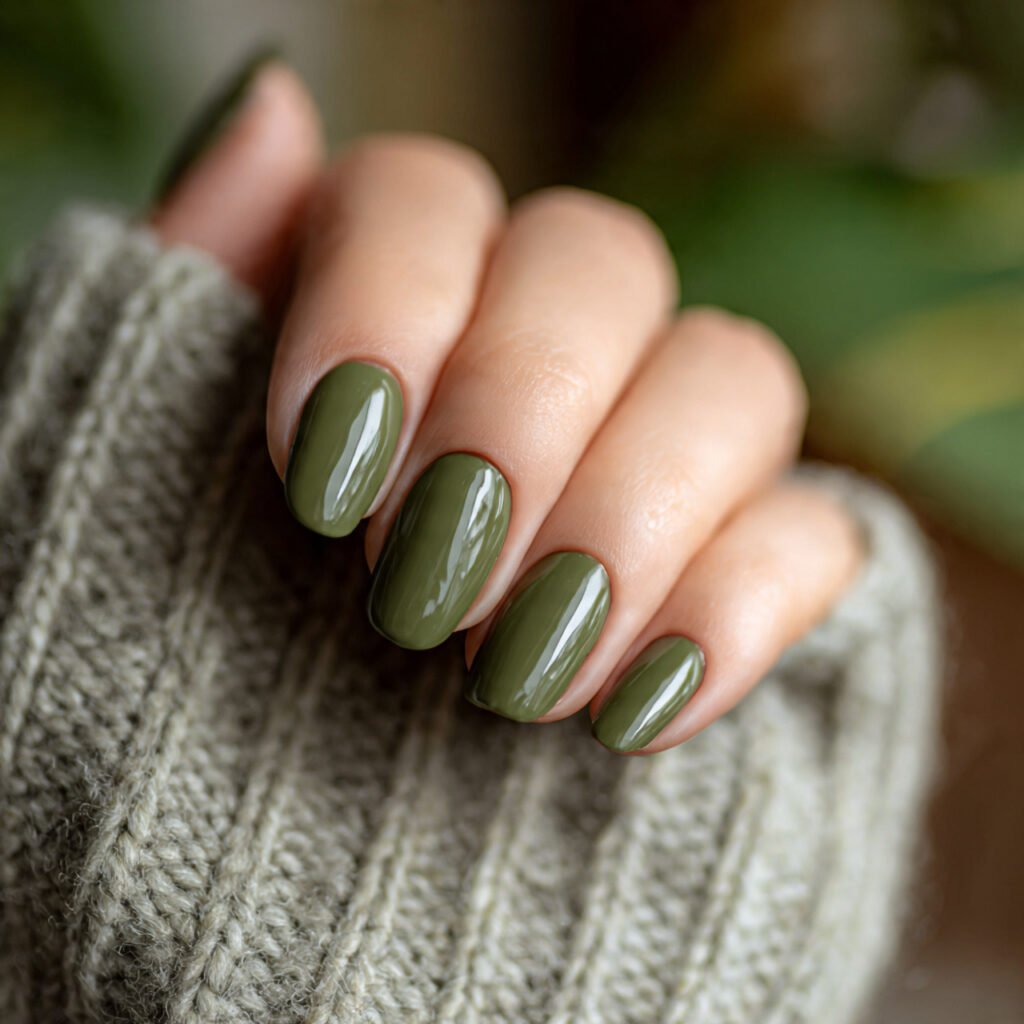 Olive Green Nail Ideas