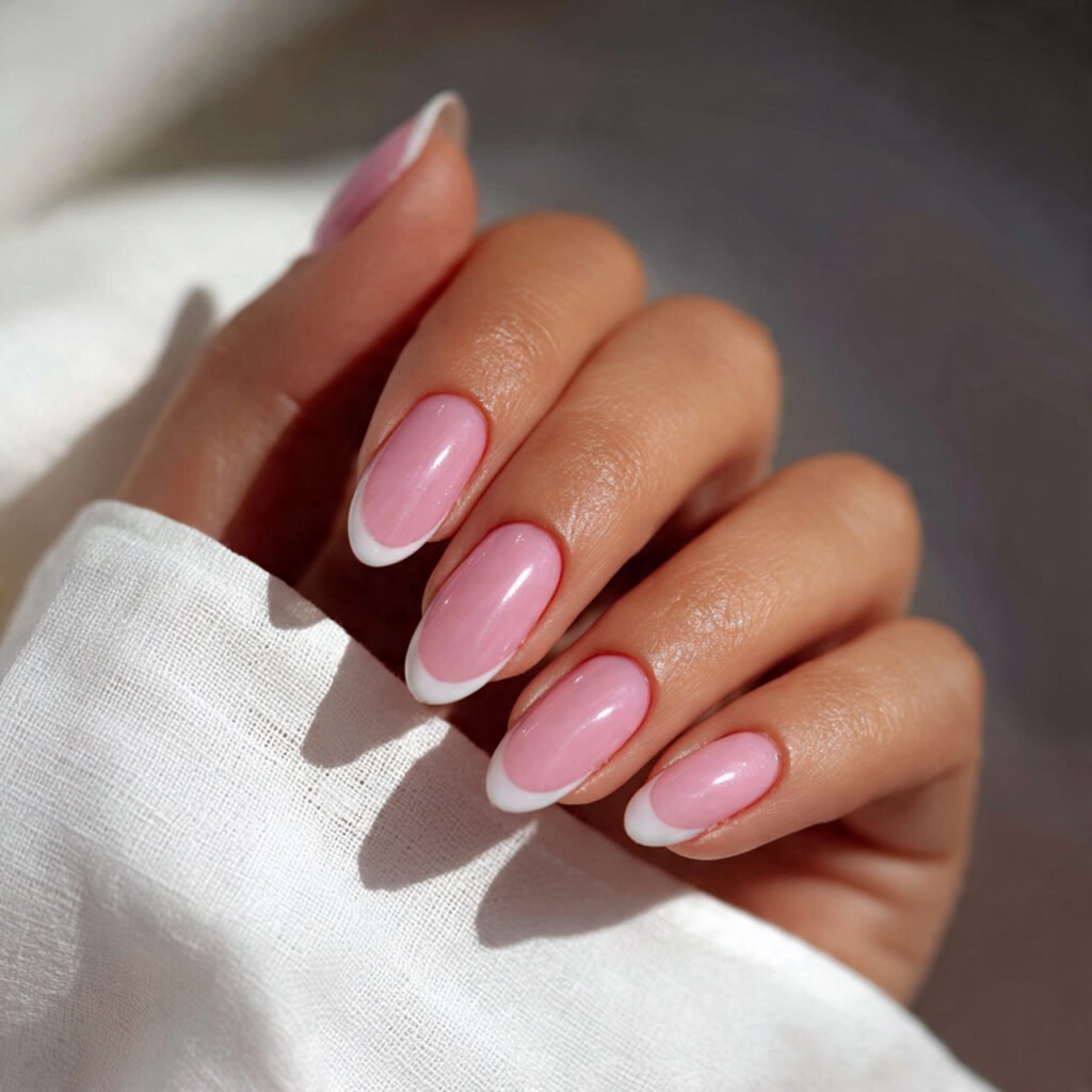 Pink French Tip Summer Nails