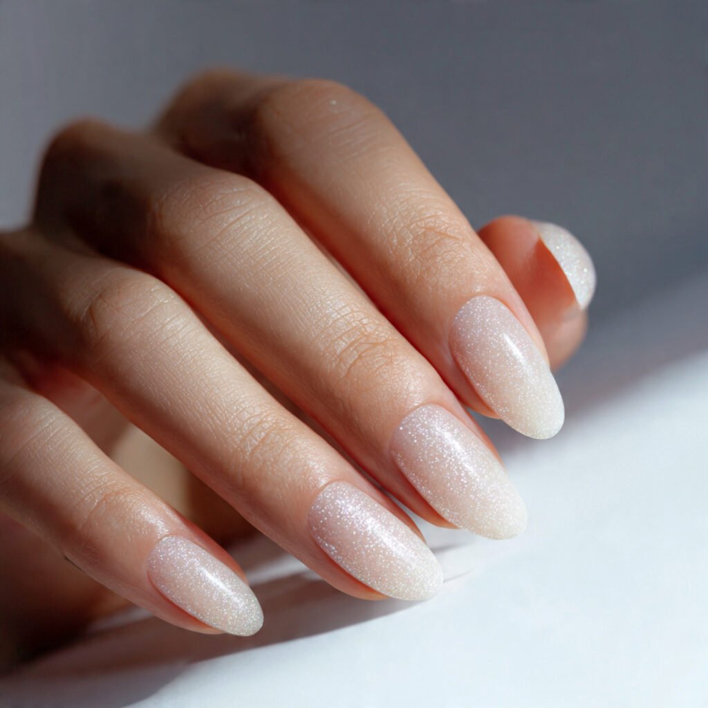 Coconut Shimmer Nail Ideas