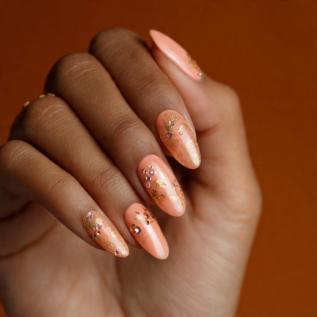 Peach Coral Nail Ideas for Special Occasions