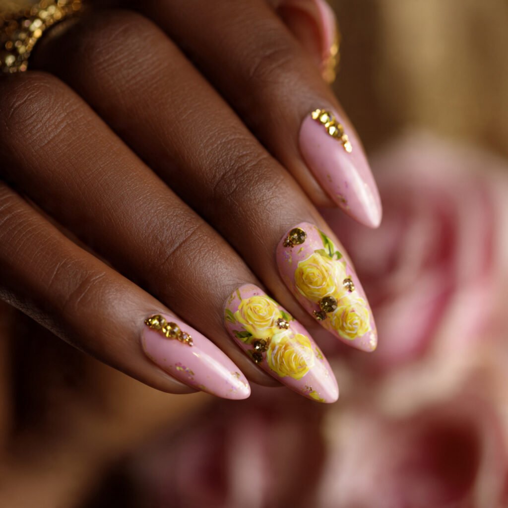 Romantic Pink and Yellow Nail Ideas for Special Occasions