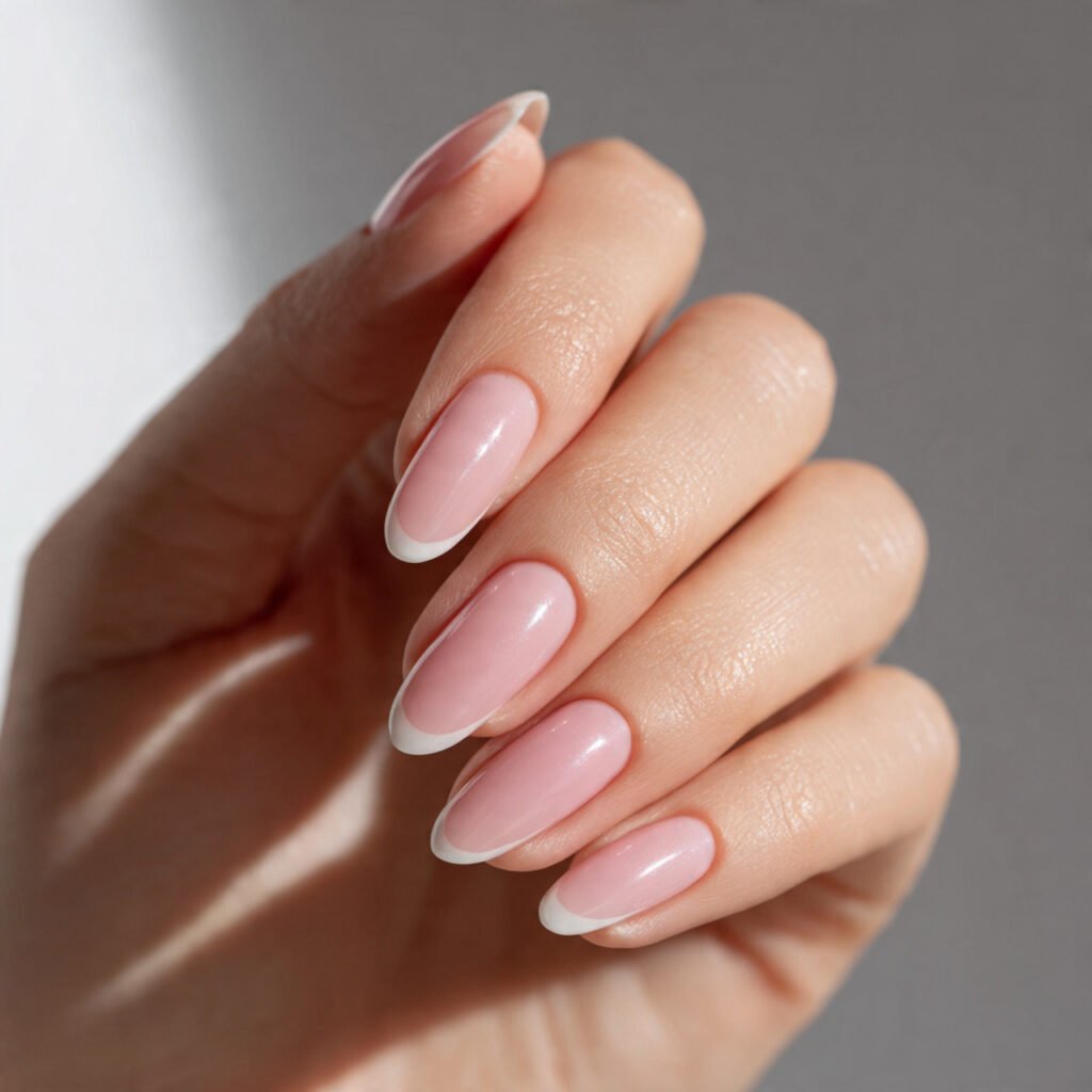 French Tip Almond Summer Nail Ideas