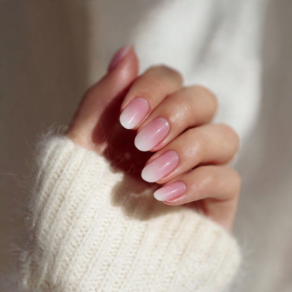 Pastel Pink Ombre Nails