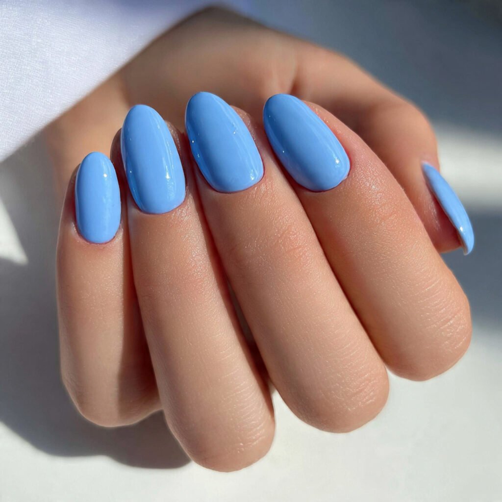 Sky Blue Gel Nail Ideas