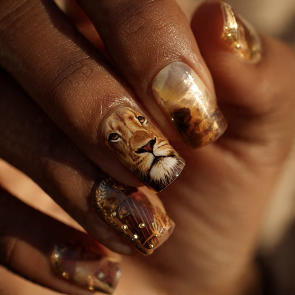 Lion Nail Art Ideas