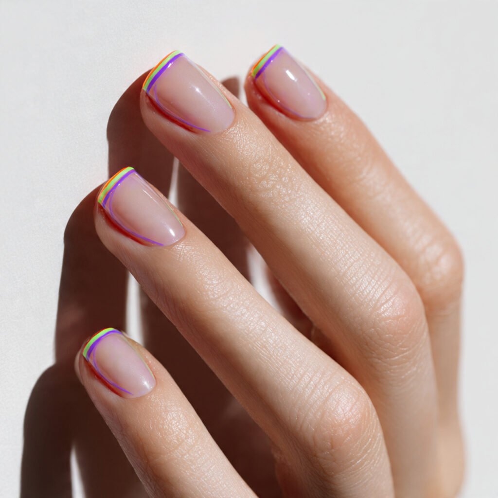 Neon Negative Space Nail Ideas