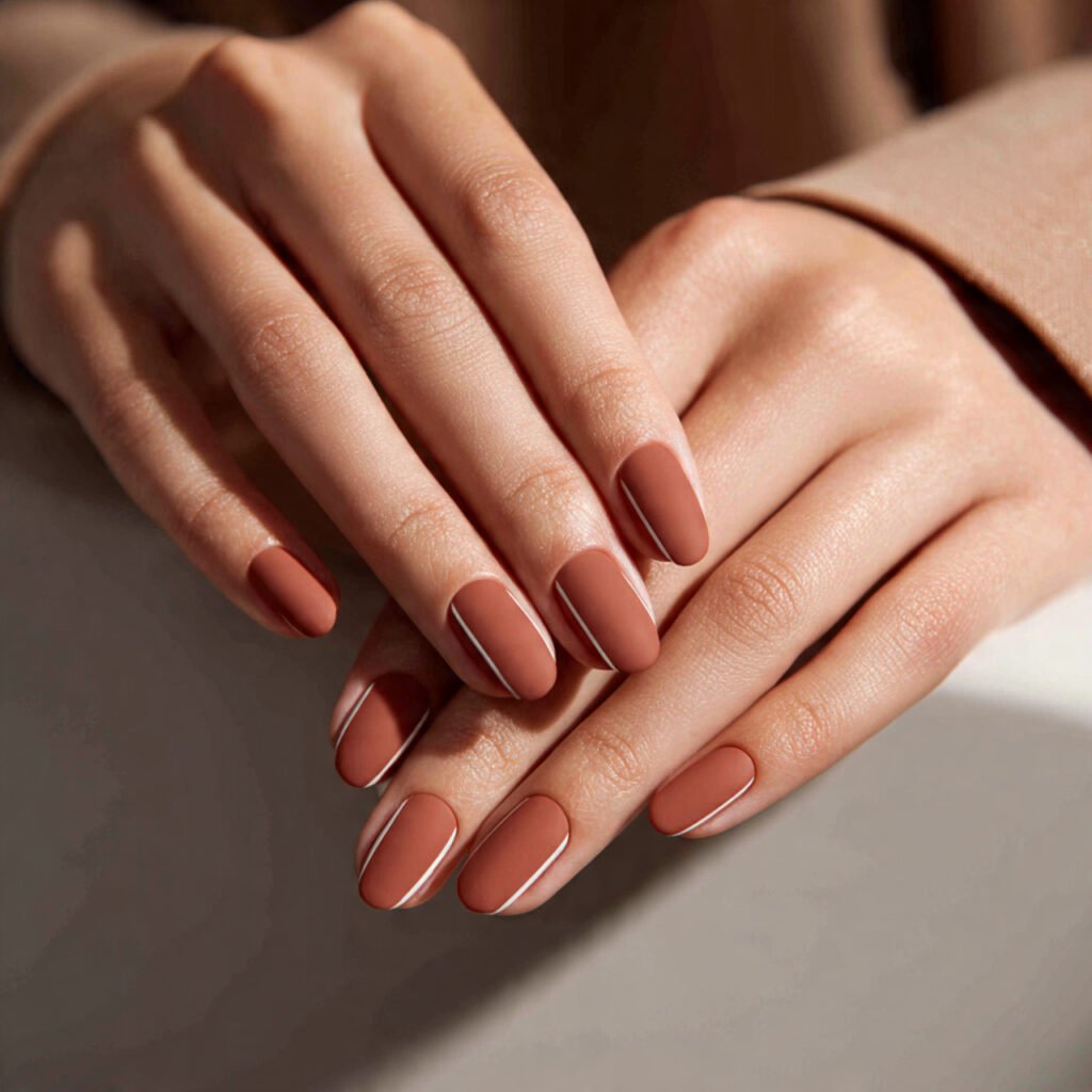 25 Gorgeous End of Summer Nail Ideas You Will Absolutely Love 6 Warm Terracotta Nail Ideas