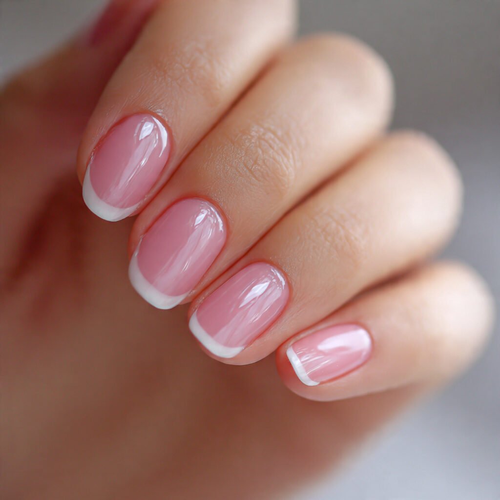 Baby Pink French Tip Nails