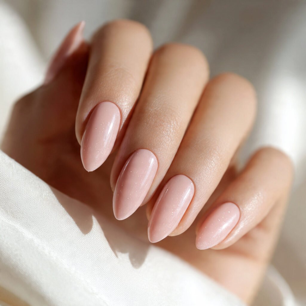 Blush Almond Nail Ideas